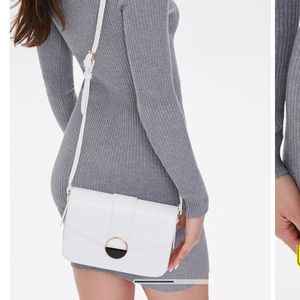 Faux leather forever 21 crossbody bag